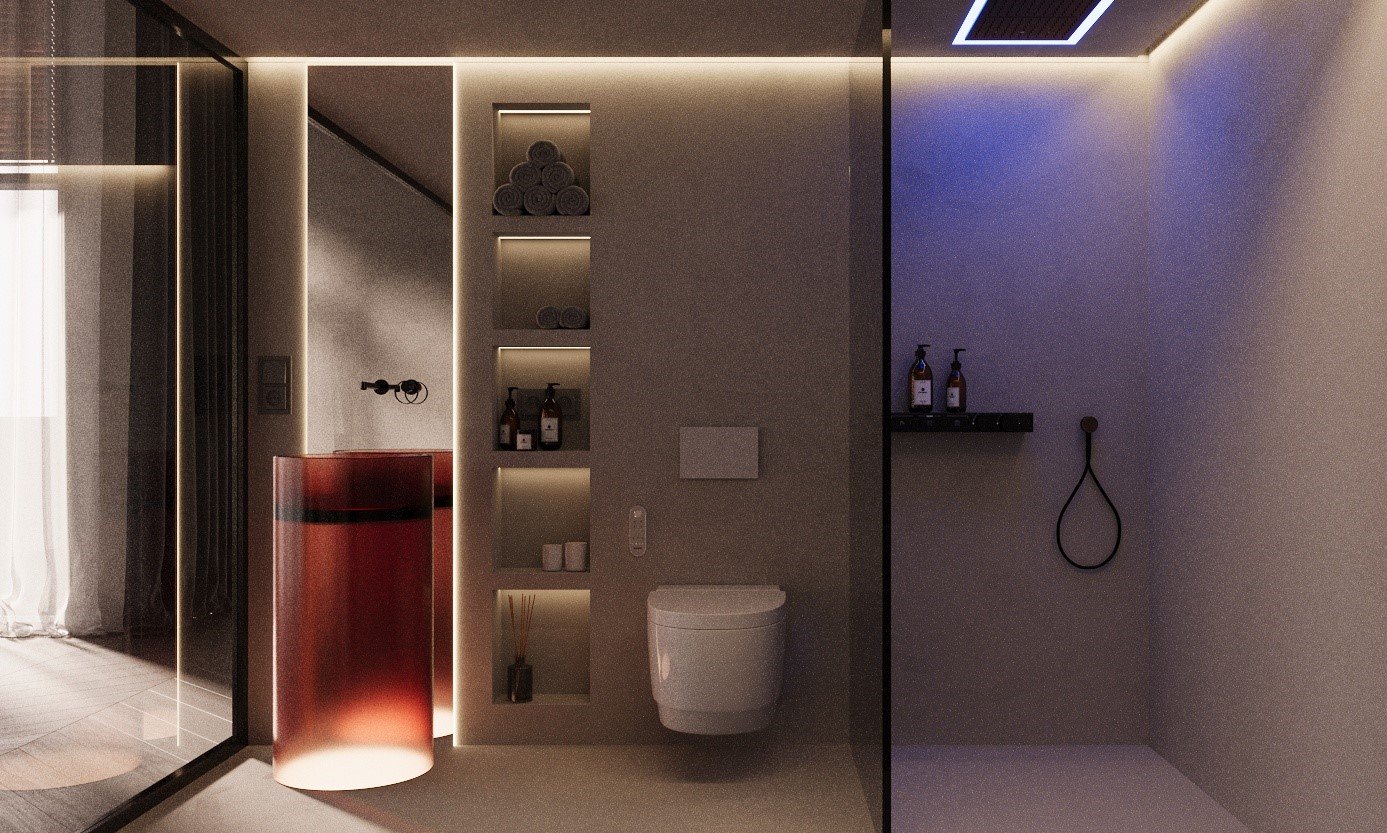 Loft Apartman — pohled na obývací pokoj